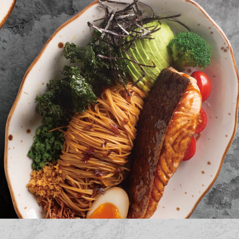 Grilled Salmon Pasta — Sichuan Alley Bistro