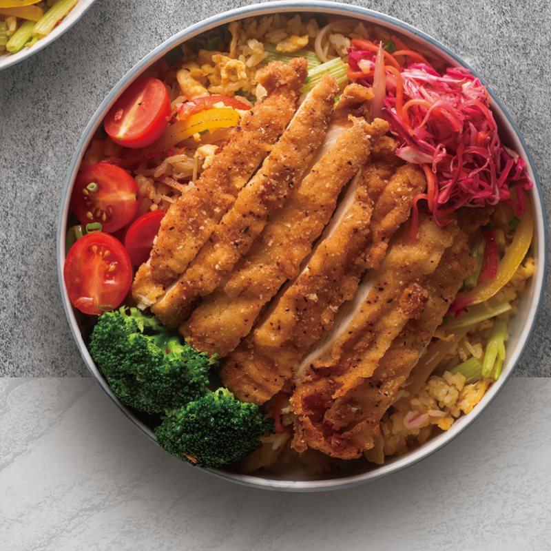 Scallion Fried Rice with Fried Chicken Fillet — Sichuan Alley Bistro